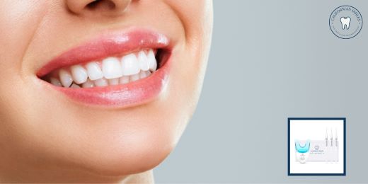 How does an at-home teeth whitening kit work?